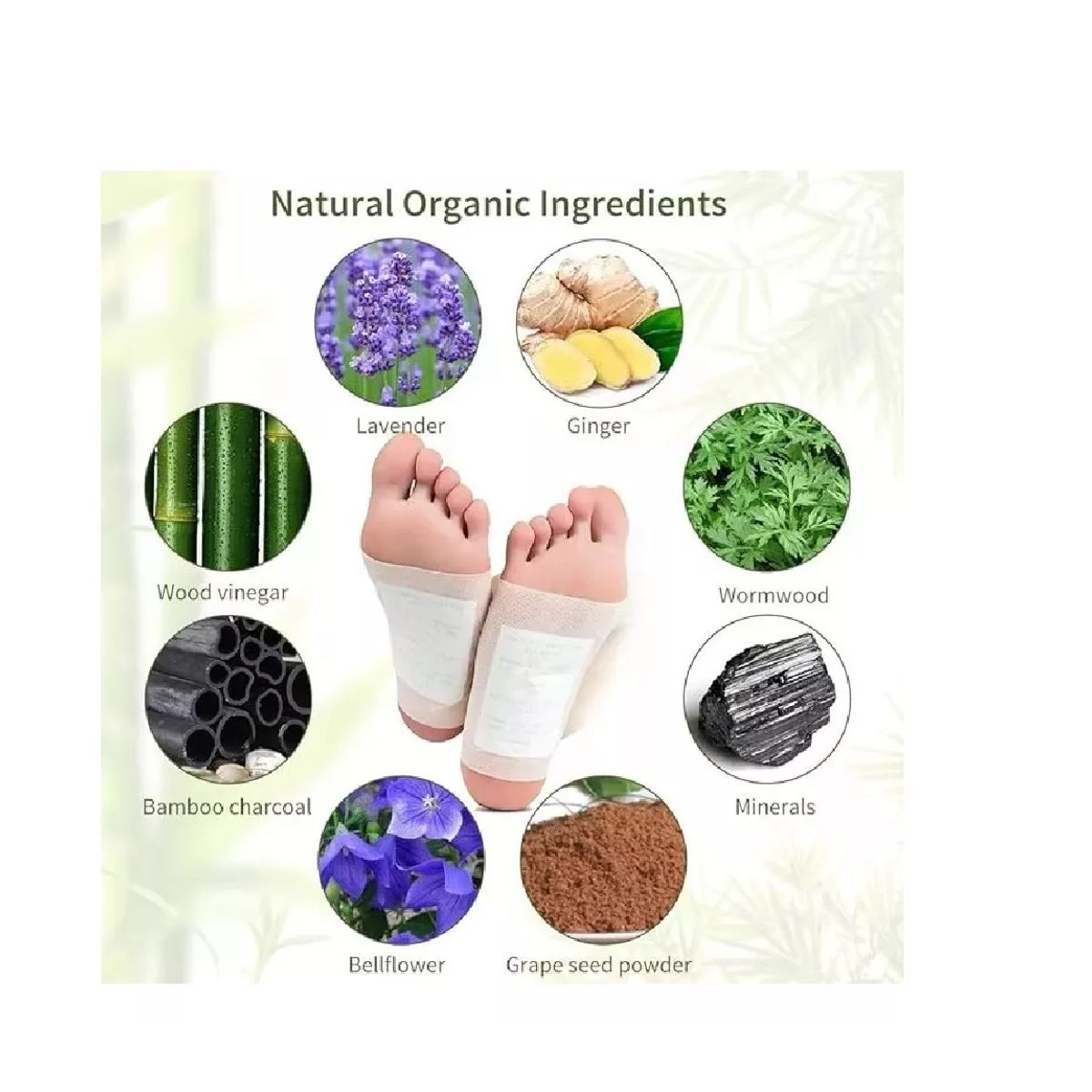 GENERICO - Kinoki Detox Desintoxicación Pies Cansados Dolor 10 Parches