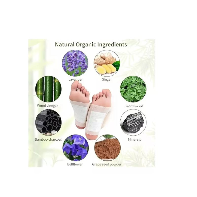 GENERICO - Kinoki Detox Desintoxicación Pies Cansados Dolor 10 Parches