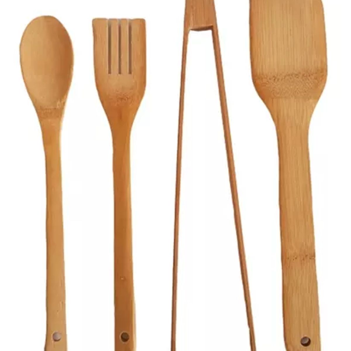 GENERICO - Set De Utensilios De Bambu Espatulas Cuchara Pinzas Cocina