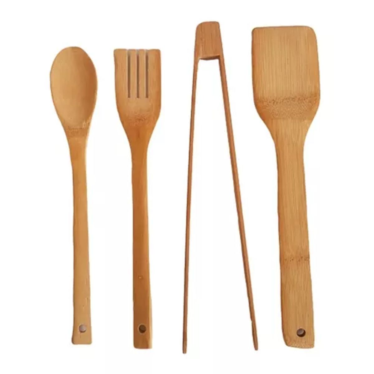 GENERICO - Set De Utensilios De Bambu Espatulas Cuchara Pinzas Cocina