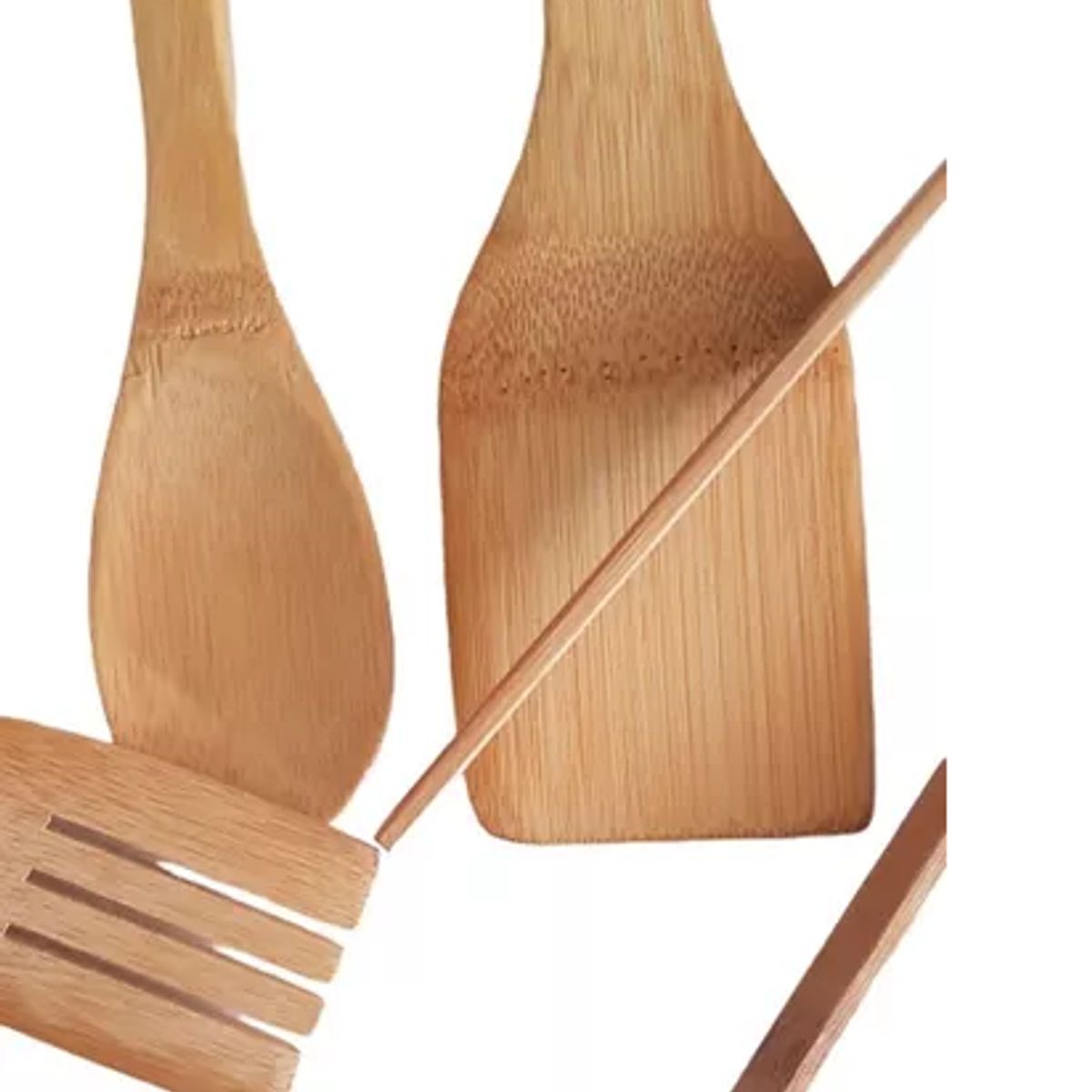 GENERICO - Set De Utensilios De Bambu Espatulas Cuchara Pinzas Cocina