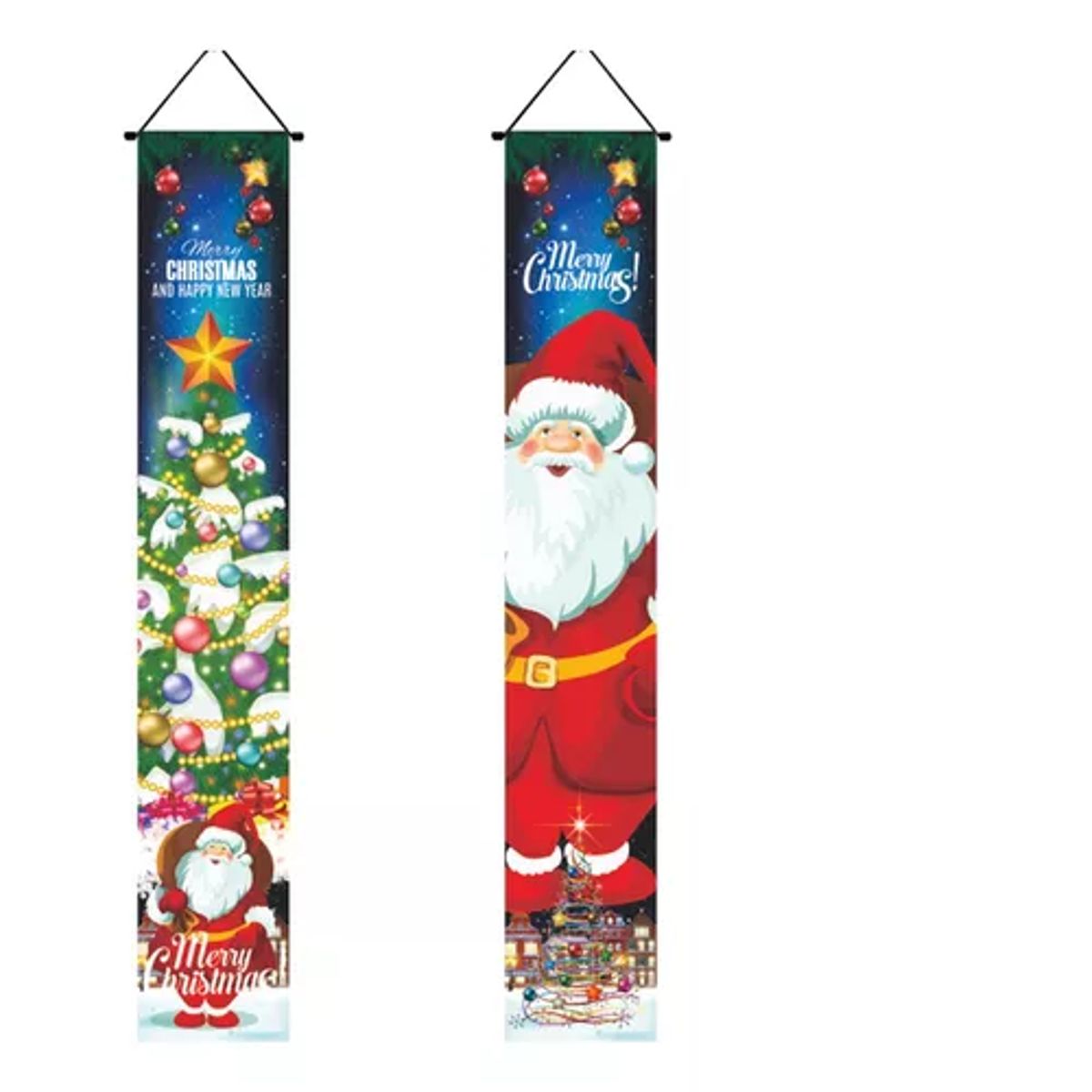 GENERICO - Cartel Decorativo Para Puerta De Porche De Papá Noel, 1 Par