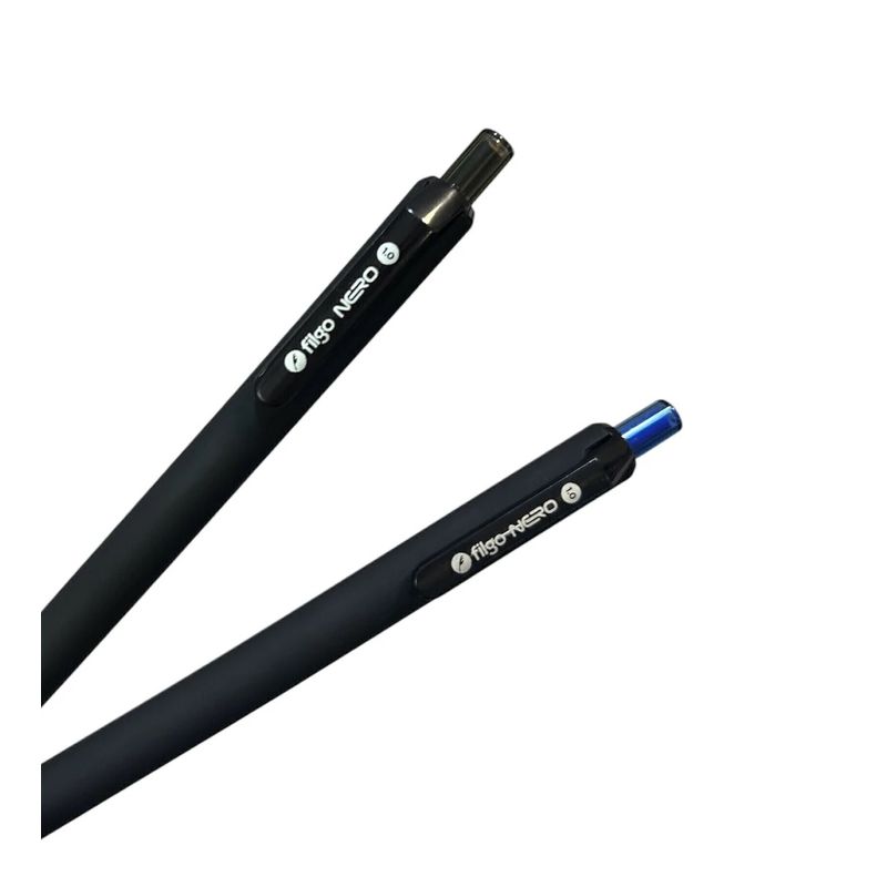 FILGO - Pack 4 lápices pasta retráctil, 2 tinta negra y 2 azul NERO