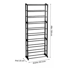 GENERICO - Estante Zapatero Rack Armable De 10 Niveles Organizador