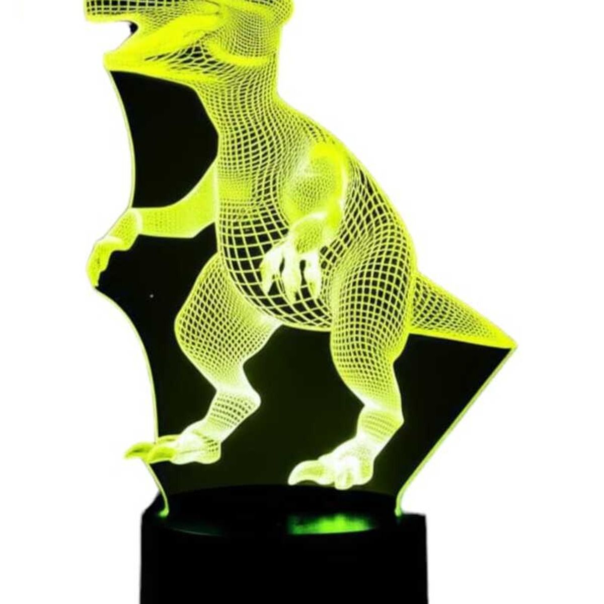 GENERICO - Lampara 3D Dinosaurio De 7 Colores