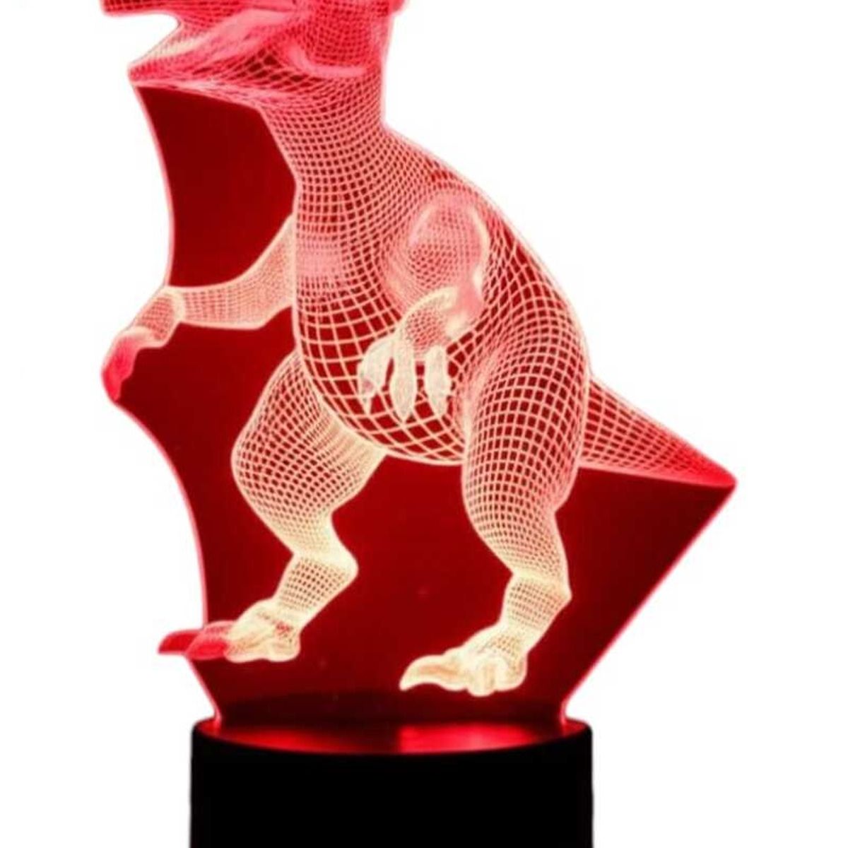 GENERICO - Lampara 3D Dinosaurio De 7 Colores