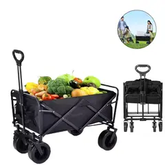 GENERICO - Carrito Para Compras Plegable Para El Camping Negro