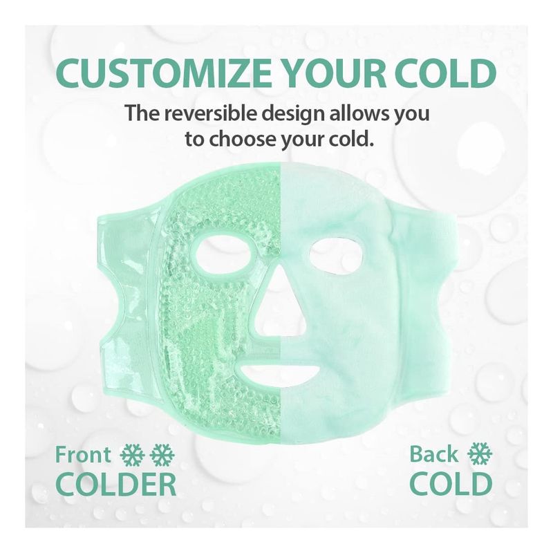 GENERICO - Máscara Facial Gel Frío Calor Terapia Poros Hinchazón Estrés Verde