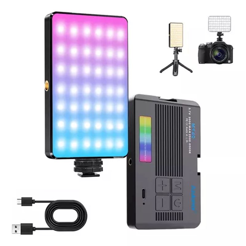 GENERICO - Azulamar Luz De Video Led Rgb Para Cámara Celular Luz - 10w