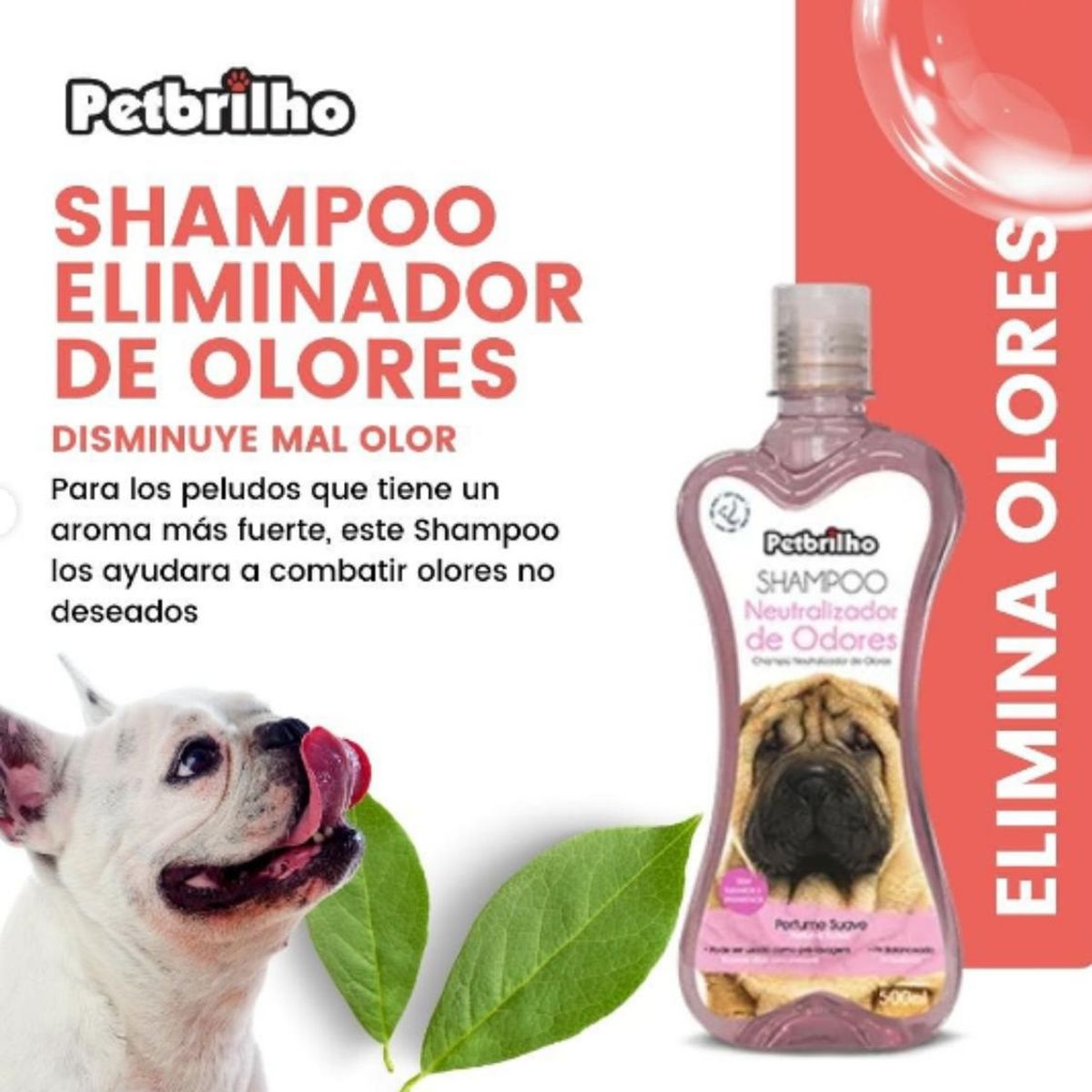GENERICO - Shampoo Neutralizador Olores 500ml Perros y Gatos