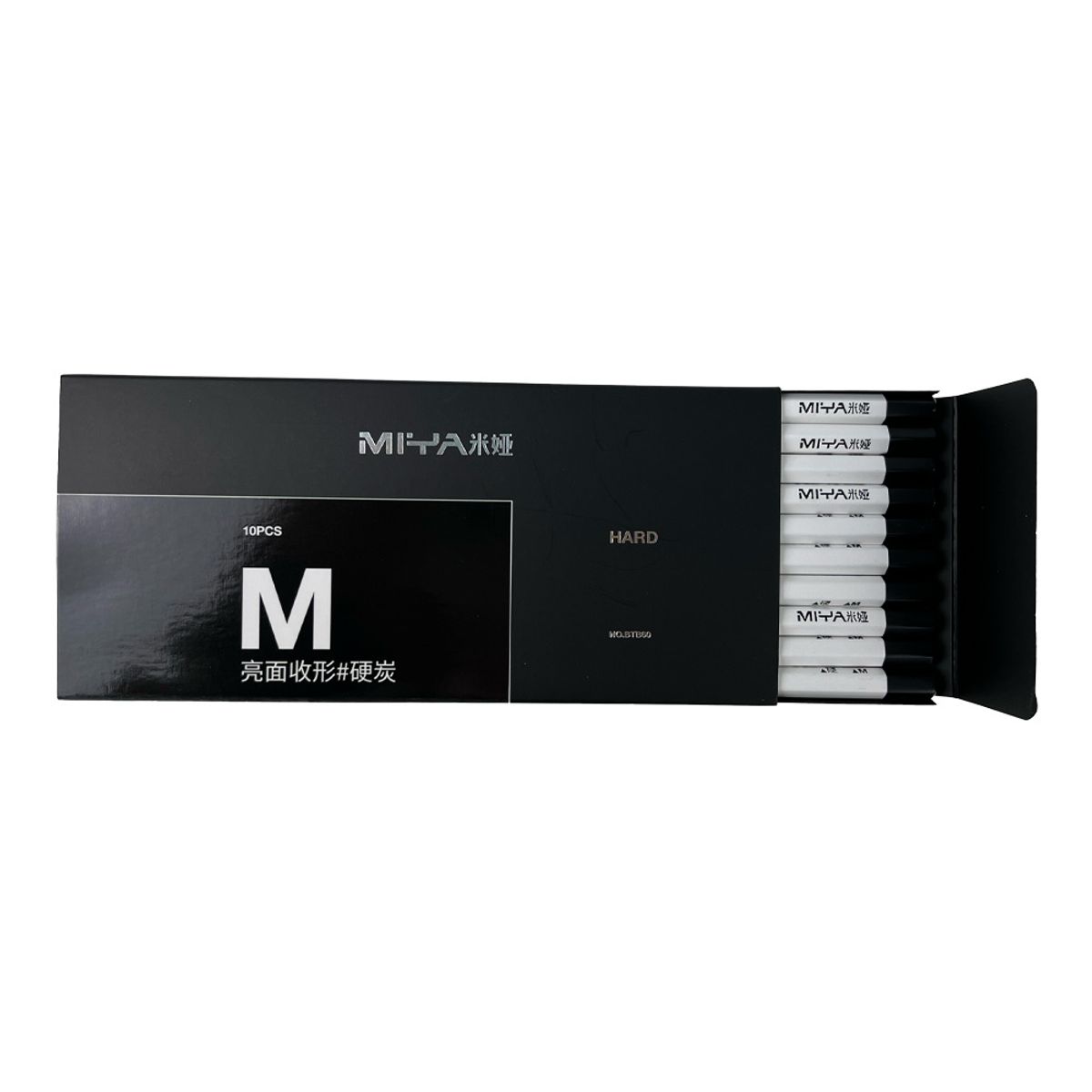 MIYA - LÁPIZ DE CARBÓN MIYA M SERIES 10UNDS, DURO