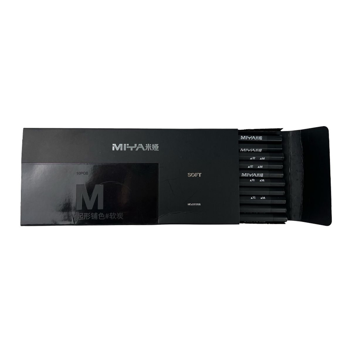MIYA - LÁPIZ MIYA M SERIES, LÁPIZ DE CARBÓN 10UNDS, SUAVE
