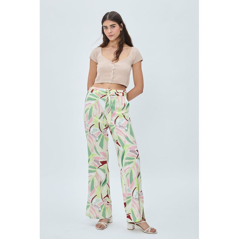 IO - Pantalon Beige Mujer Io