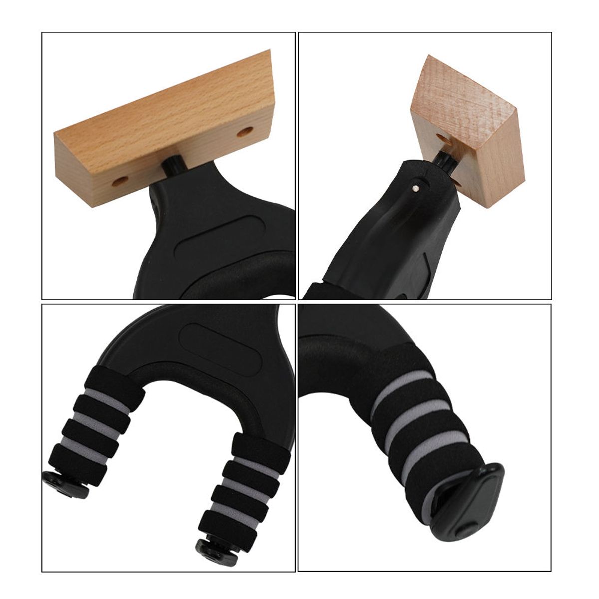 GENERICO - Colgador Pared Guitarra Bajo Ukelele Seguro Automatico