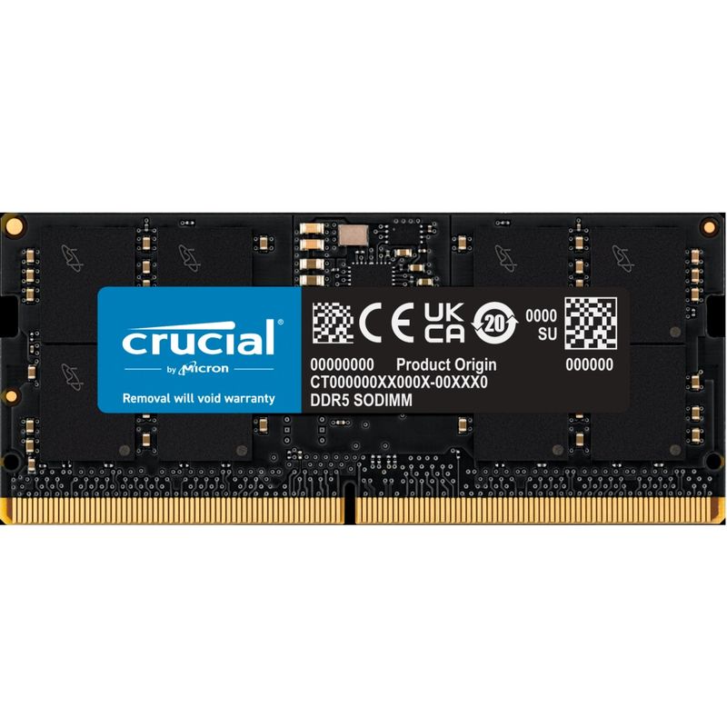 CRUCIAL - Memoria RAM para Notebook DDR5 16GB 4800MTs Crucial CL40 SO-DIMM