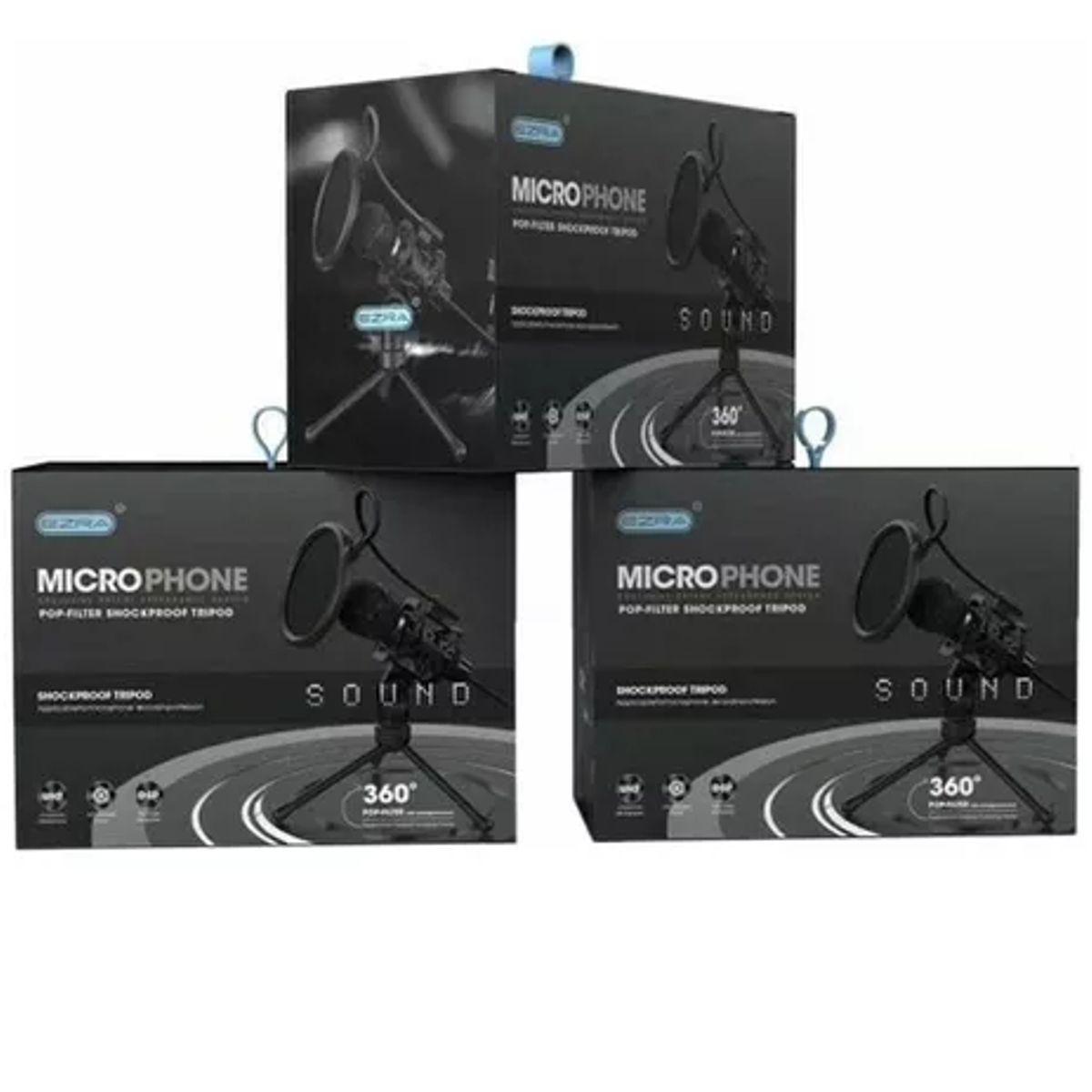 GENERICO - Micrófono Condensador Ezra Mp03 Filtro Trípode Aux 35mm