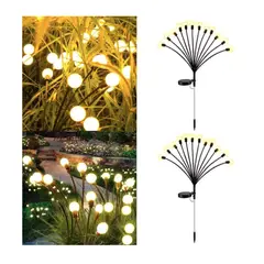 GENERICO - Pack 2 Luces Luciernagas Bolas Solar Balanceo Viento Jardin