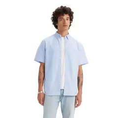 LEVIS - Camisa Hombre Ss Authentic Button Down Azul