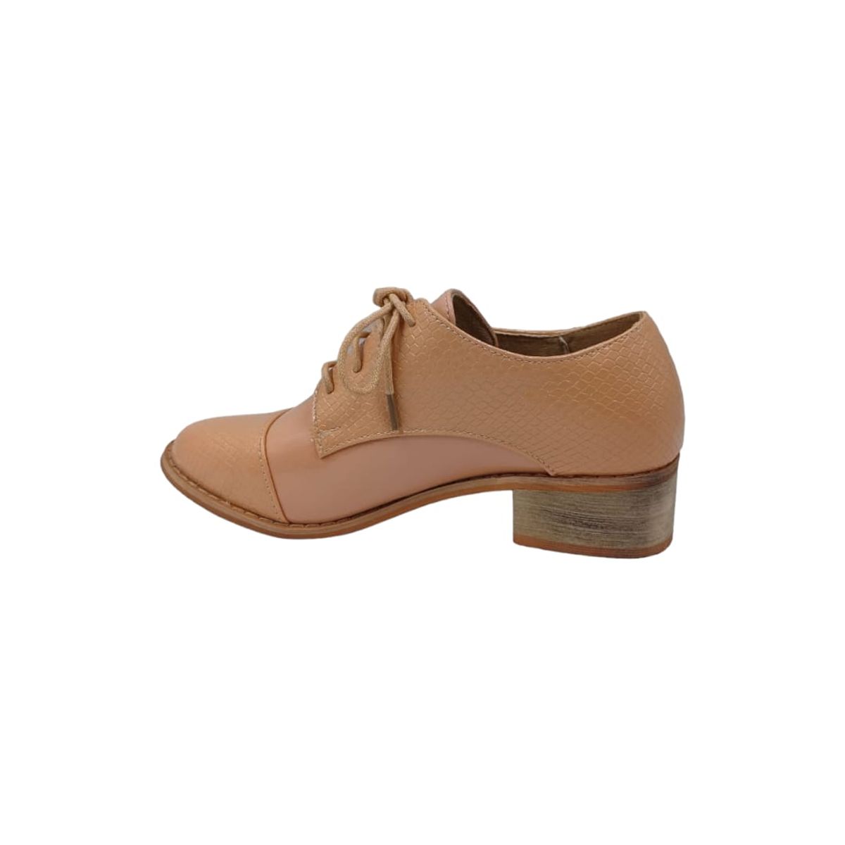 PAND G - Zapato Beige Taco Bajo Mujer