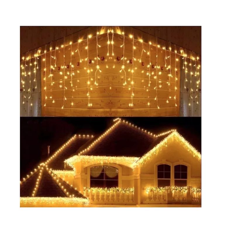 GENERICO - Luces Navidad Cascada 300led Cubre 10mts Decorativa Navidad