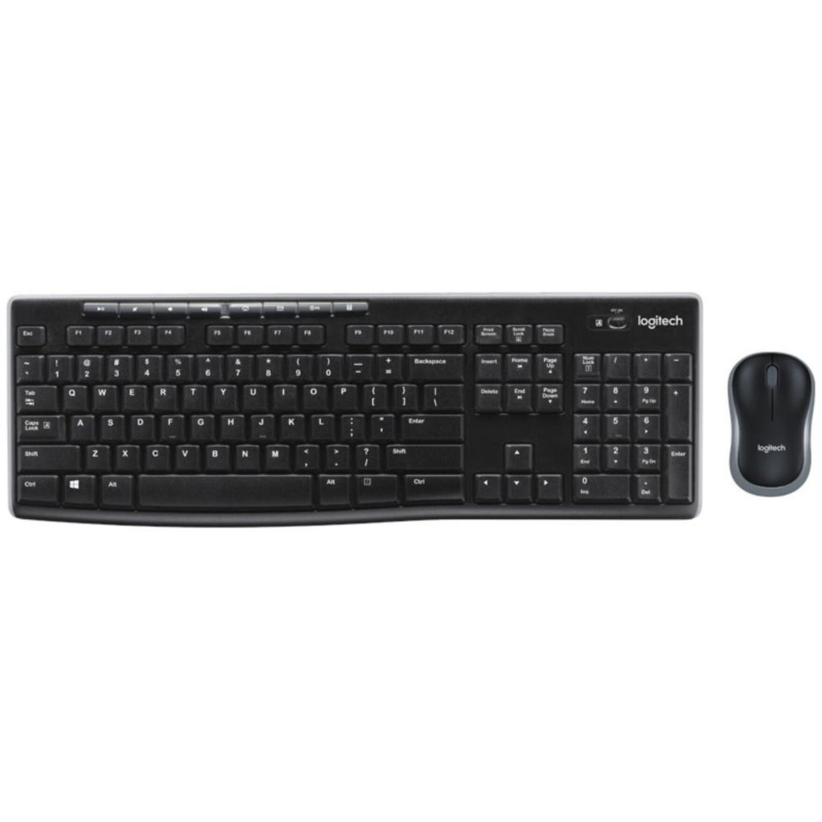 LOGITECH - COMBO TECLADO+MOUSE TECLAS MULTIMEDIA INALAMBRICO USB LOGIT