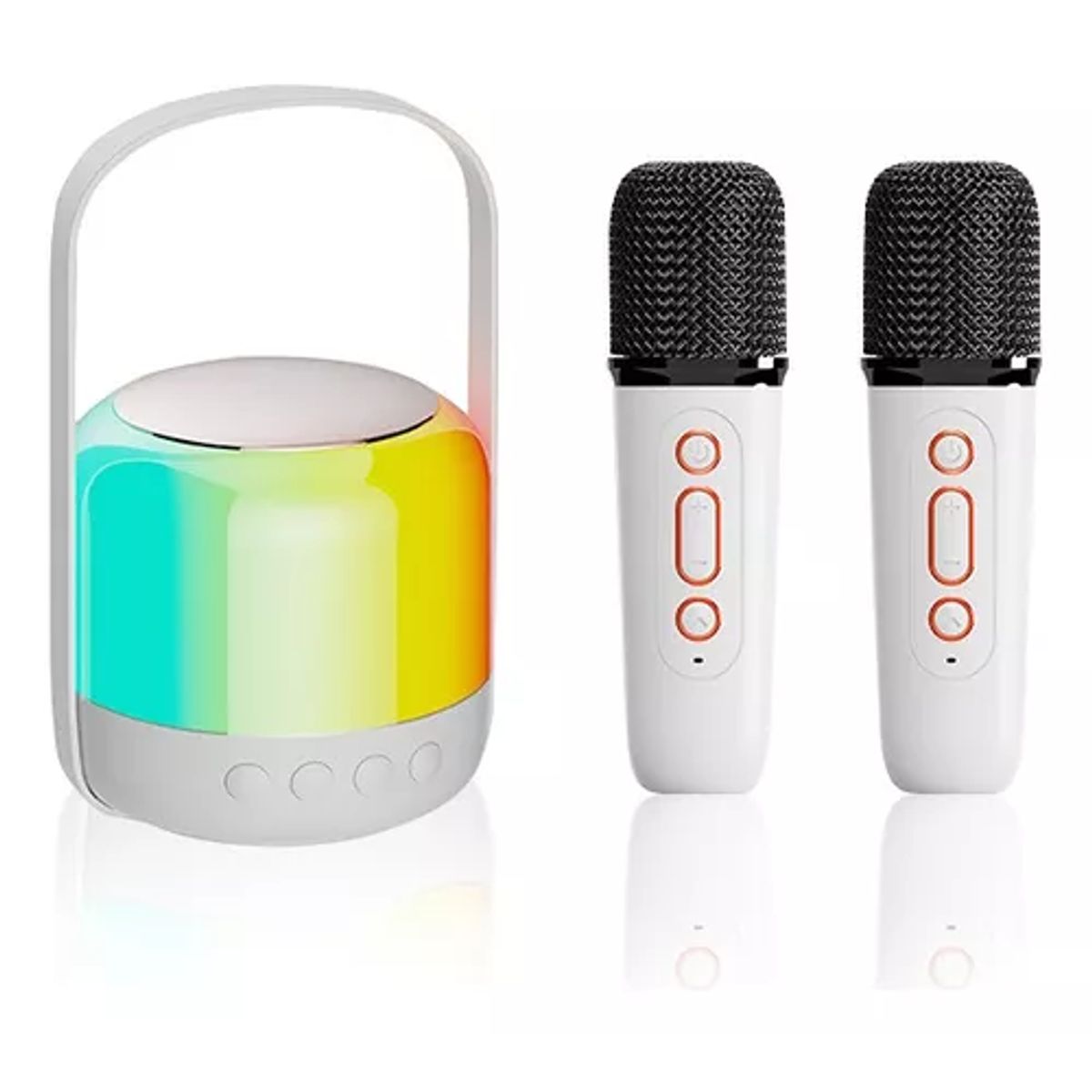 GENERICO - Mini Bluetooth Máquina De Karaoke Para Con 2 Micrófono