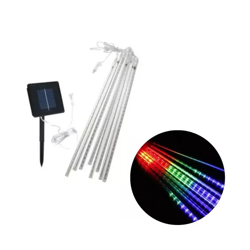 GENERICO - Luces Tubo Solar Led Luces Meteoro Cascada Lluvia Jardín Multicolor