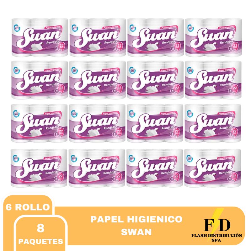 SWAN - Papel Higiénico X8paq De 22m
