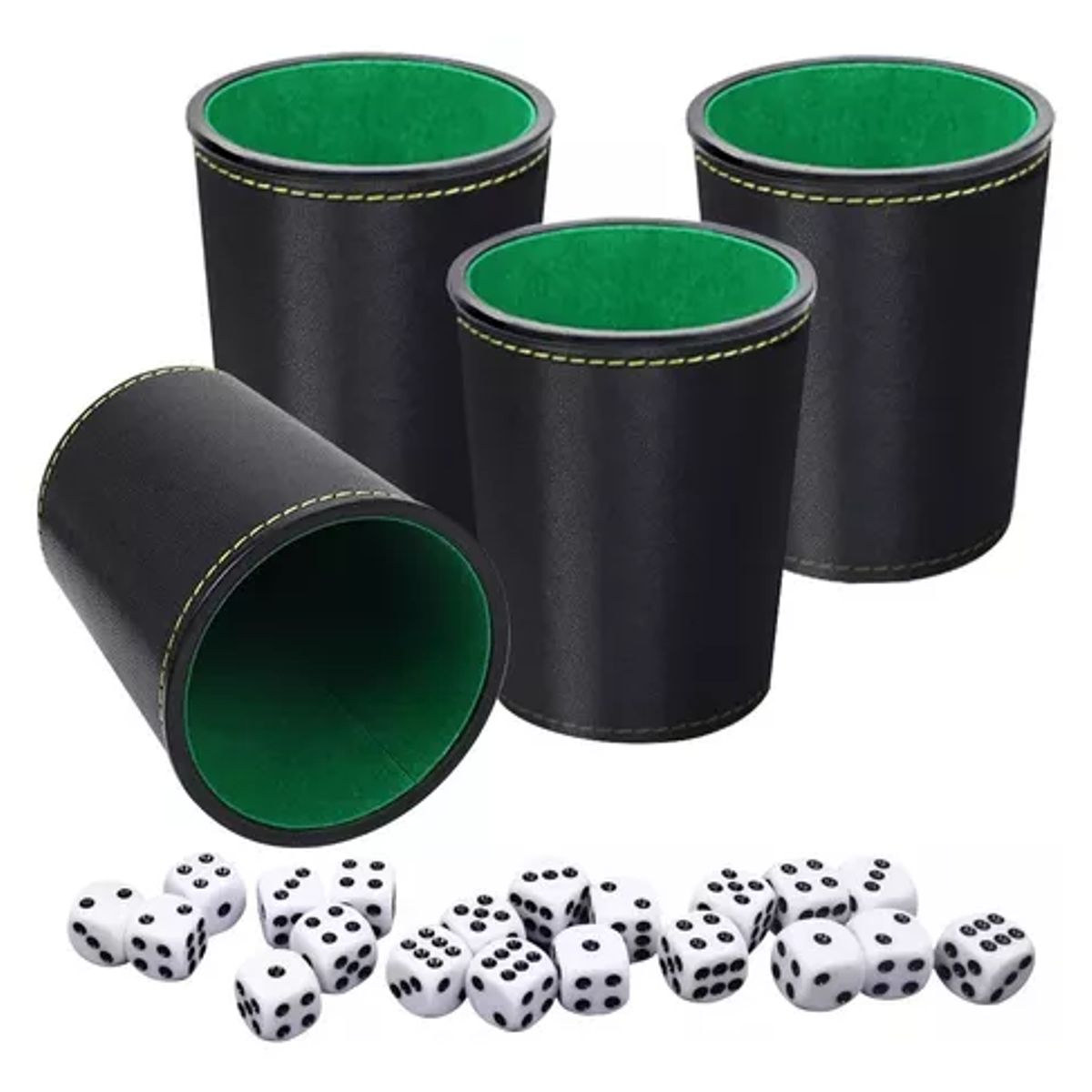 GENERICO - Juego De Mesa Juego De 4 Cachos De Eco Cuero Negro Simplit