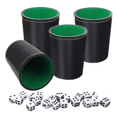 GENERICO - Juego De Mesa Juego De 4 Cachos De Eco Cuero Negro Simplit