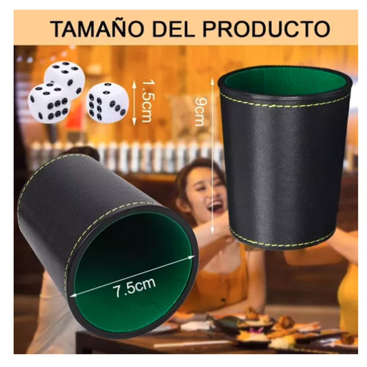 GENERICO - Juego De Mesa Juego De 4 Cachos De Eco Cuero Negro Simplit