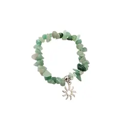GENERICO - Pulsera Jade de piedra rústica