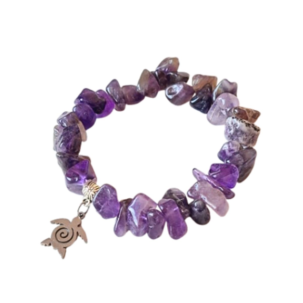 GENERICO - Pulsera Amatista de piedra rústica