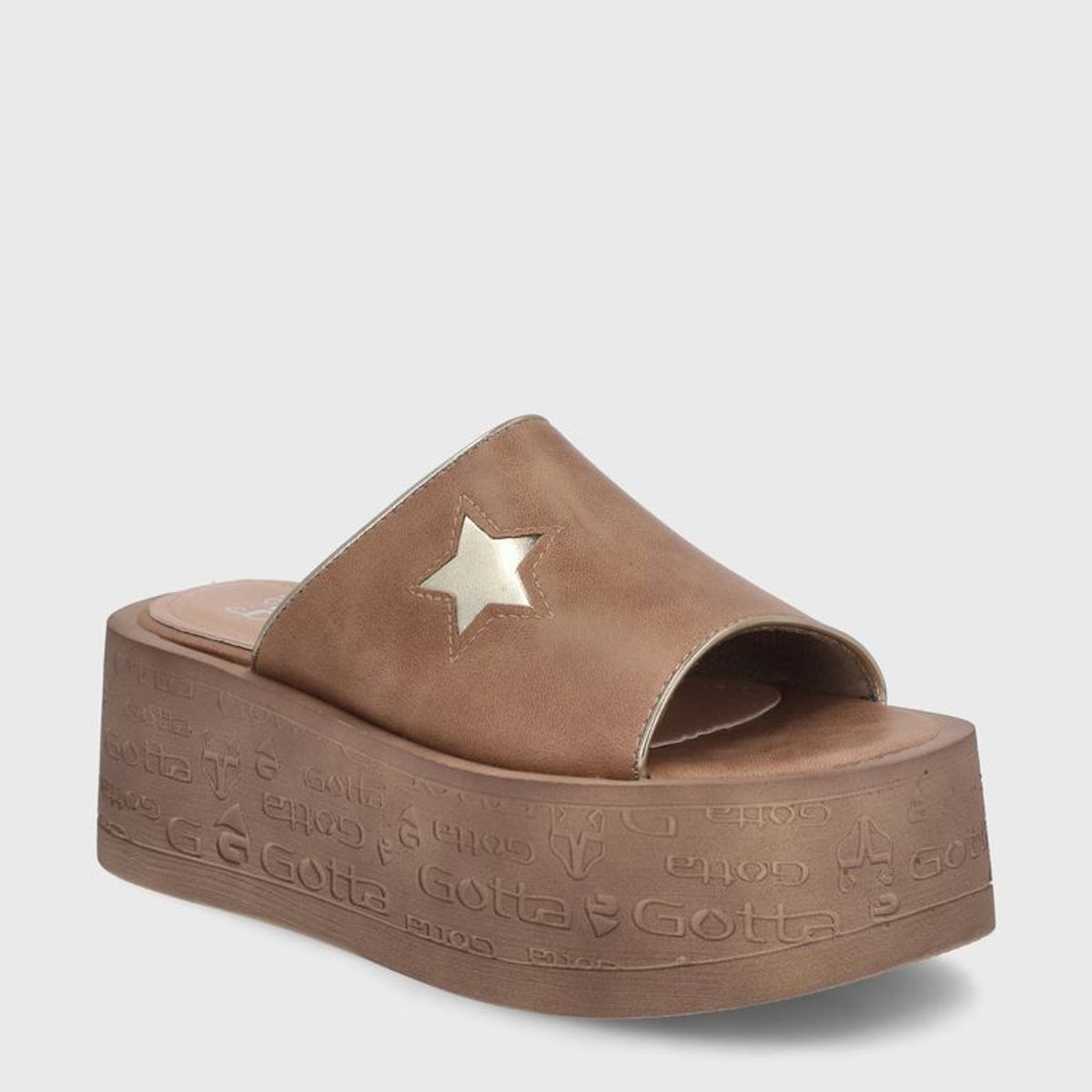 GOTTA - Sandalia Plataforma Beige Mujer 55930