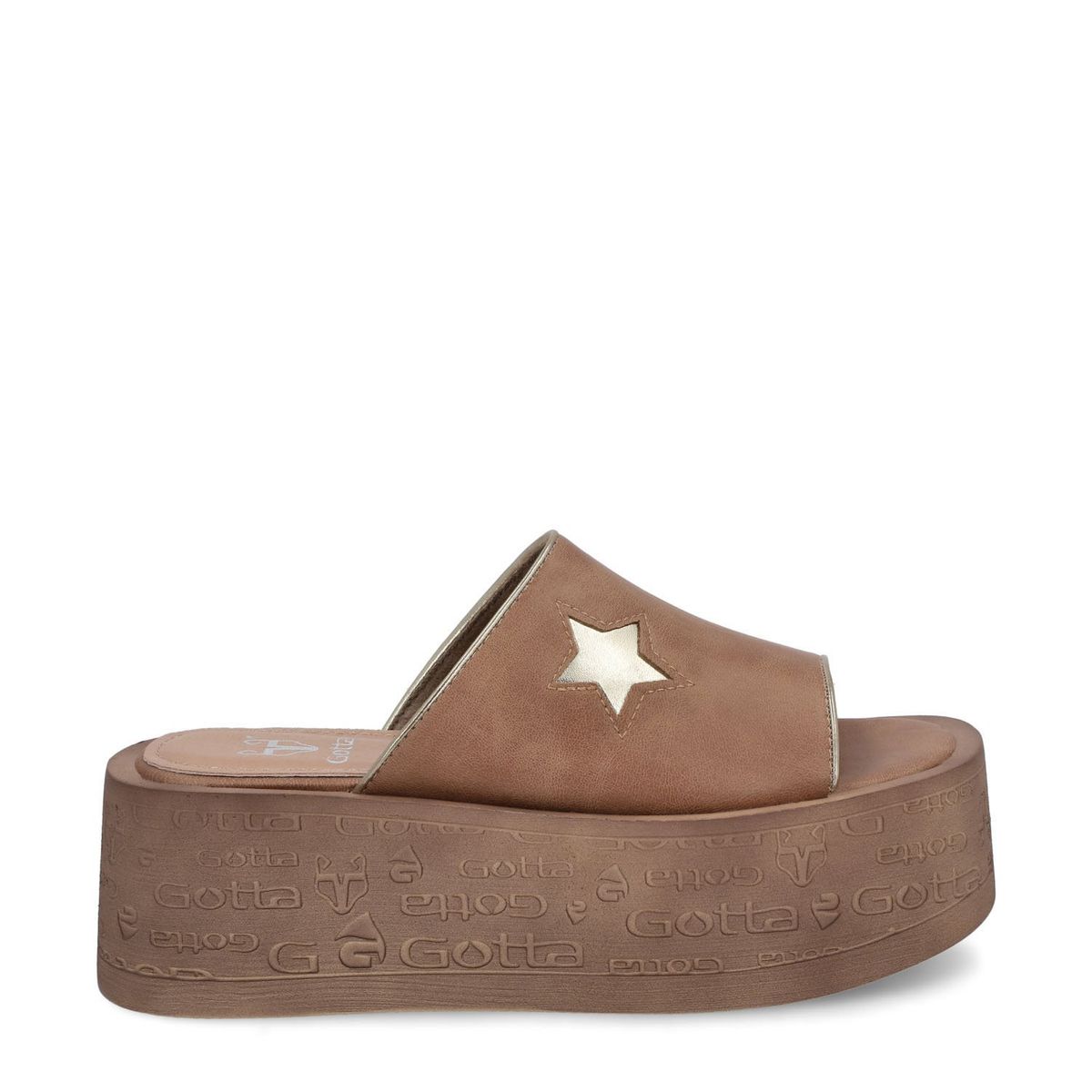 GOTTA - Sandalia Mujer Beige Plataforma 55930 Gotta