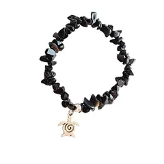 GENERICO - Pulsera Obsidiana de Piedra Rústica