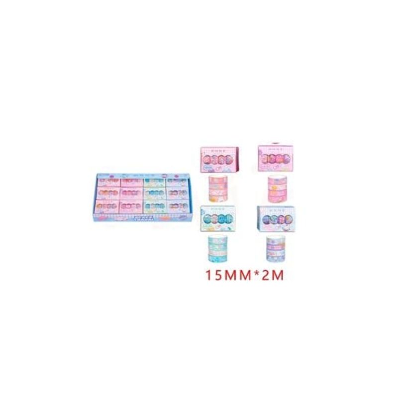 GENERICO - Cinta Adhesiva Space Kawaii 2M 12pcs