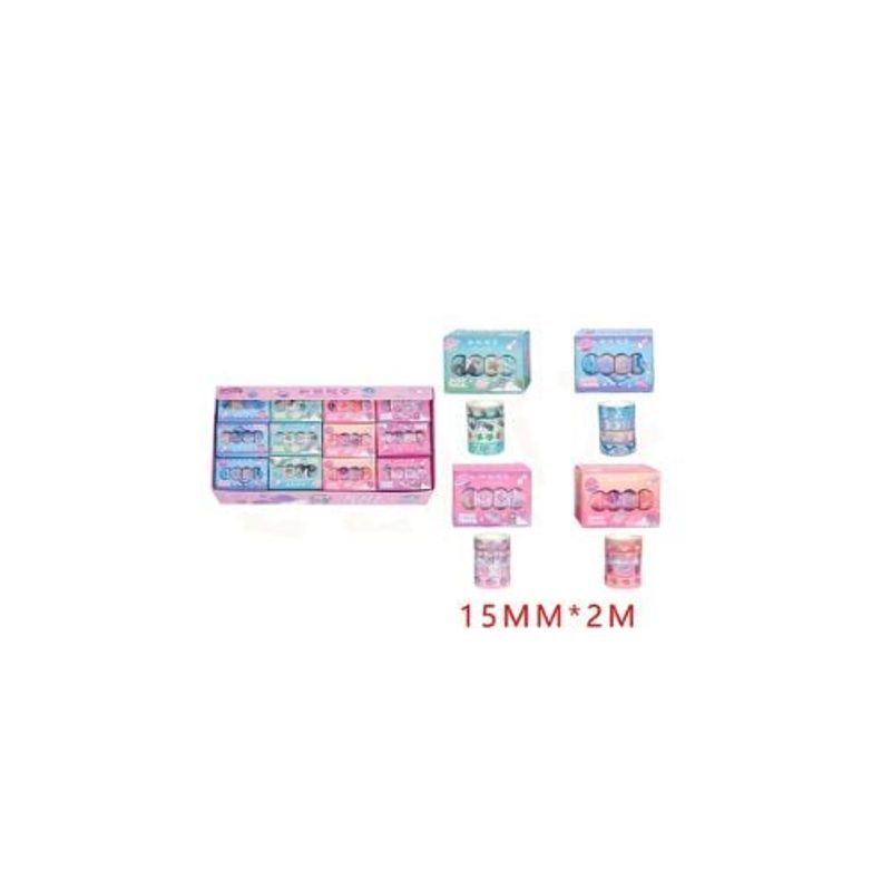 GENERICO - Cinta Adhesiva Universe Kawaii 2M 12pcs