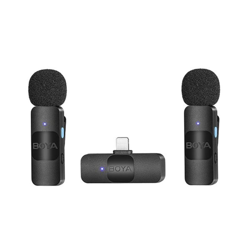 BOYA - BOYA BY-V2 MICROFONO INALAMBRICO DOBLE ULTRA COMPACTO Y PORT