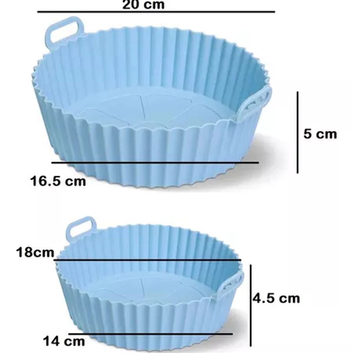 GENERICO - Pack X2 Molde Silicona Antiadherente Para Freidora De Aire