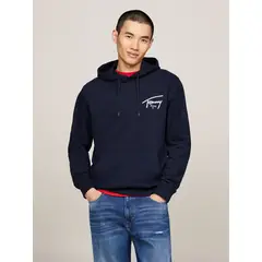 TOMMY HILFIGER - Polerón Hoodie Distintivo Azul Tommy Jeans
