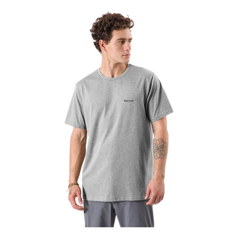 MARMOT - Polera Hombre Woodcut Tee Gris Marmot