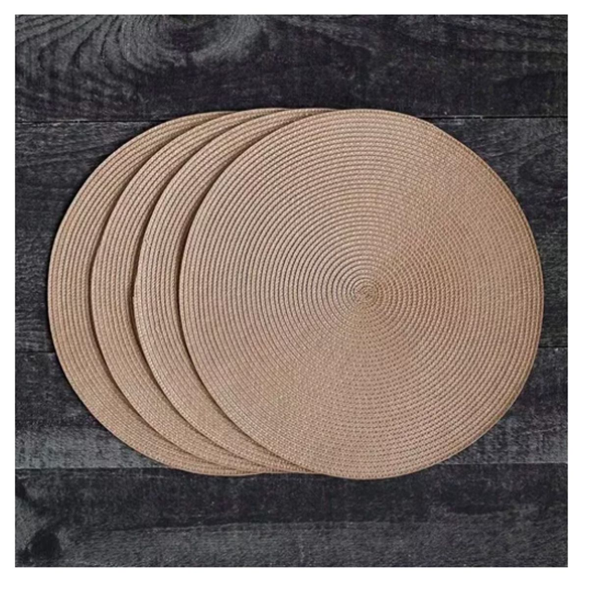 GENERICO - Set De 6 Individuales Redondos Trenzados 38 Cm