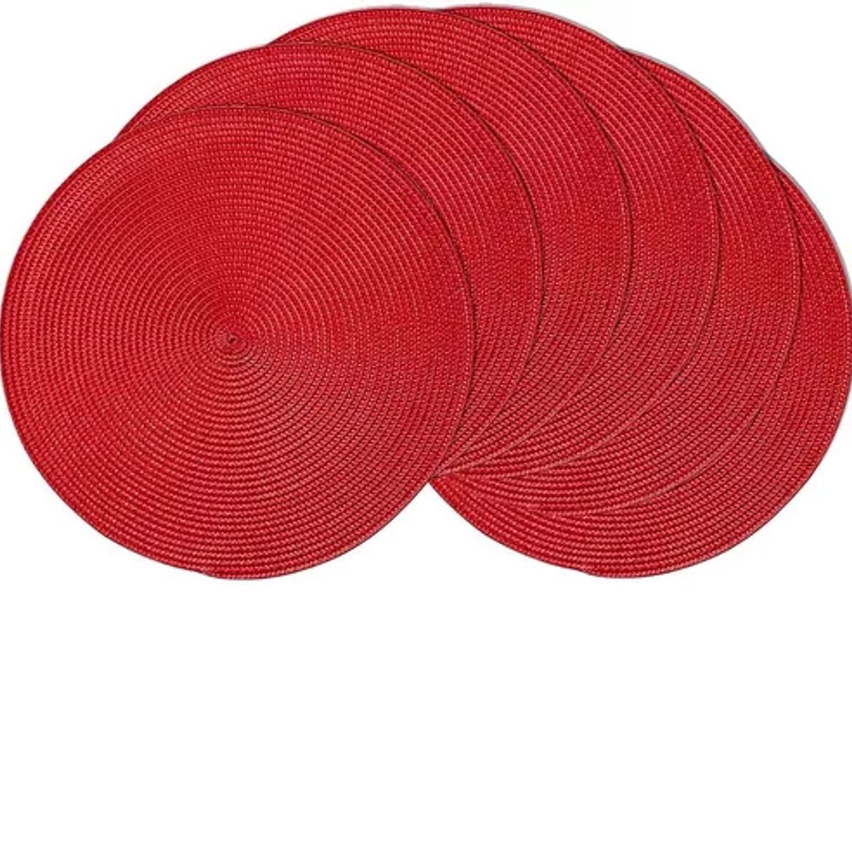 GENERICO - Set De 6 Individuales Redondos Trenzados 38 Cm