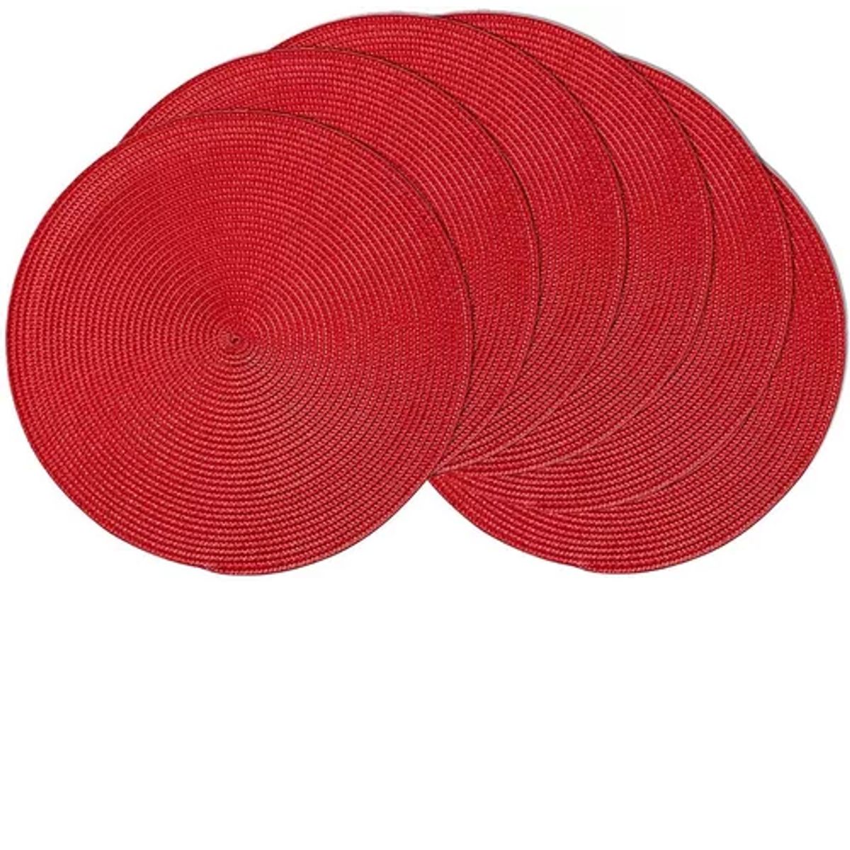 GENERICO - Set De 6 Individuales Redondos Trenzados 38 Cm