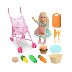 GENERICO - JUGUETE COCHE Y MUÑECA PARA NIÑAS CON ACCESORIOS