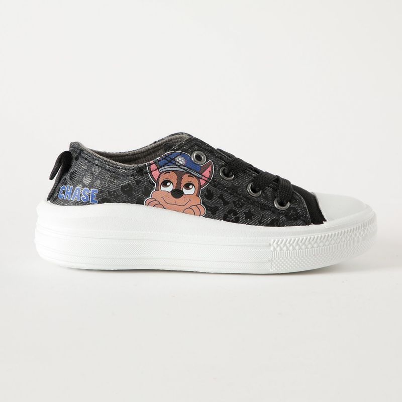 PAW PATROL - Zapatilla Lona Niño Chase Negro Paw Patrol