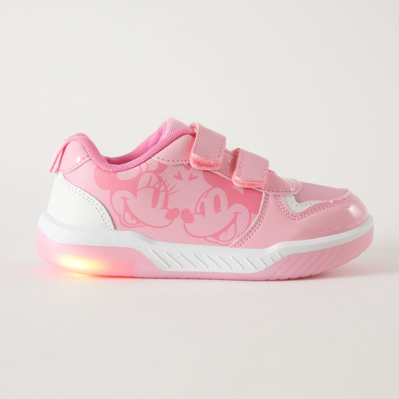 DISNEY - Zapatilla Con Luces Niña Love Minnie Rosado Disney