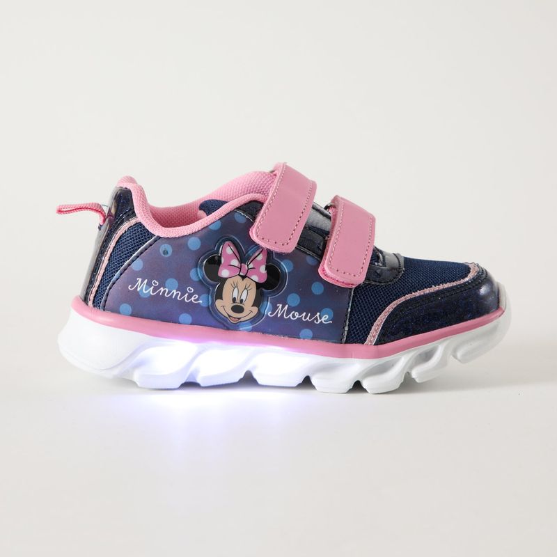 DISNEY - Zapatilla Con Luces Niña Puntos Minnie Azul Disney