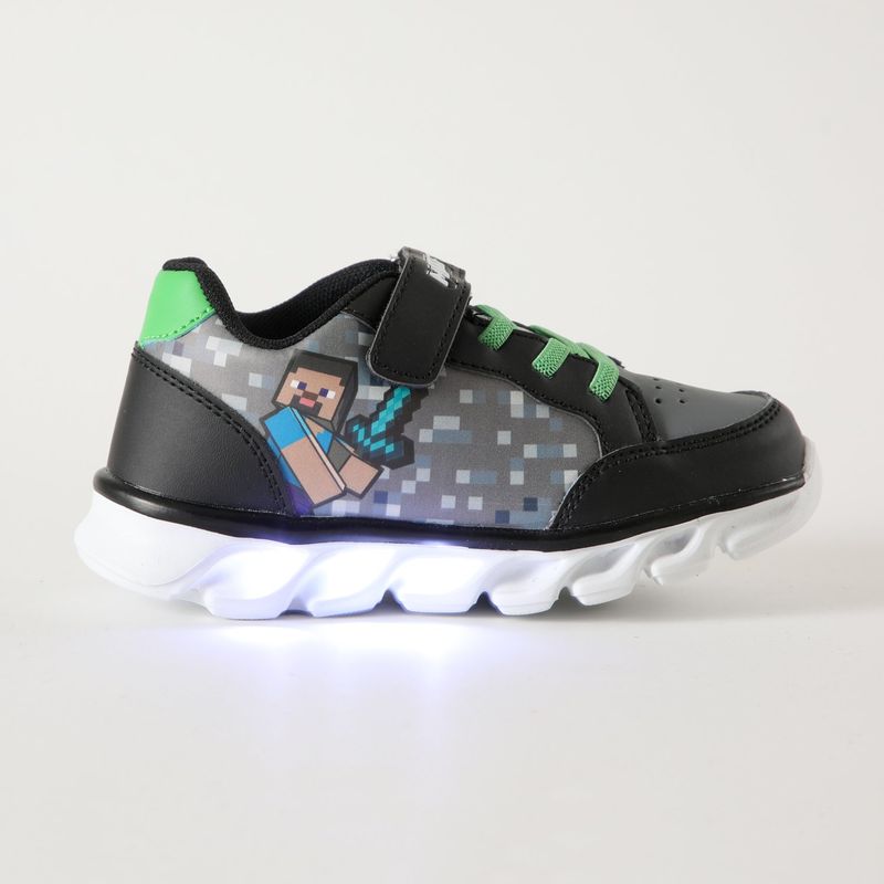 MINECRAFT - Zapatilla Con Luces Niño Espada Negro Minecraft